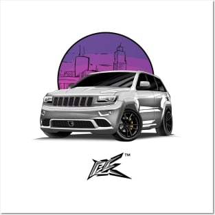 jeep cherokee srt8 white Posters and Art